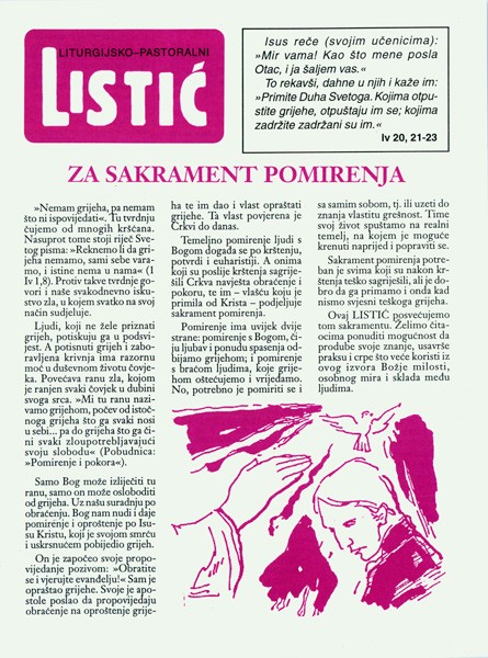 Liturgijsko-pastoralni listić za sakrament pomirenja