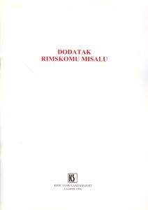 RIMSKI MISAL: Dodatak službenom izdanju